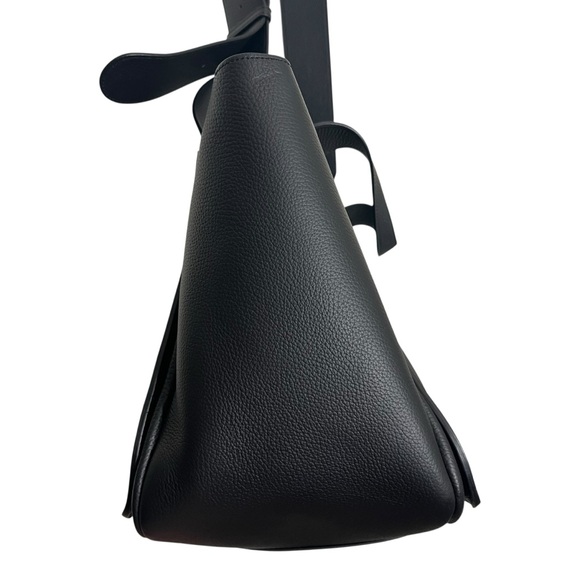 Cuyana Mila Satchel Black Italian Leather Work Travel Laptop Tote Bag - Picture 6 of 15